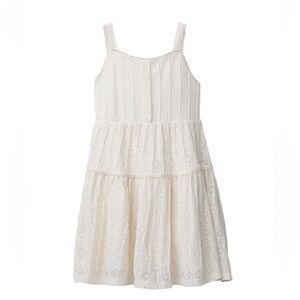 Zara Ecru Embroidered Cream Kids Dress